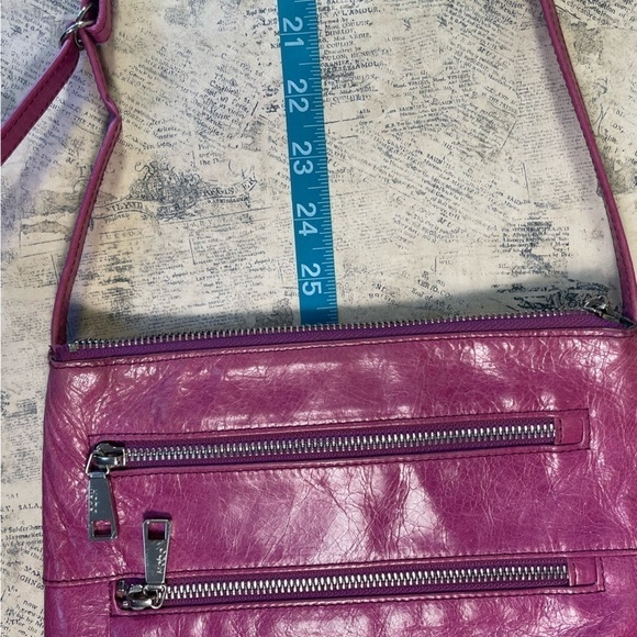 Hobo Mara Double Zipper Genuine Leather Crossbody Bag - Picture 11 of 11